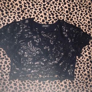 Sequin Mesh Half Top